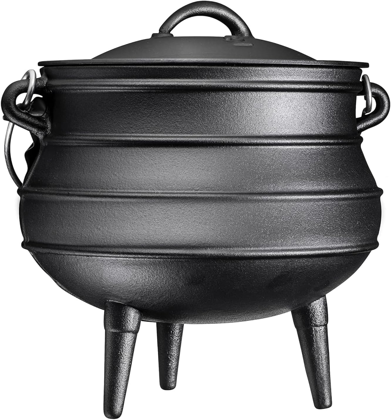 Camp Dutch Oven Cast - 12クォート鋳鉄製ダッチオーブン鍋 - 蓋付きキャンプ用調理器具 - ストウブ、スープ用プレシーズン加工済み頑丈ポットジエ