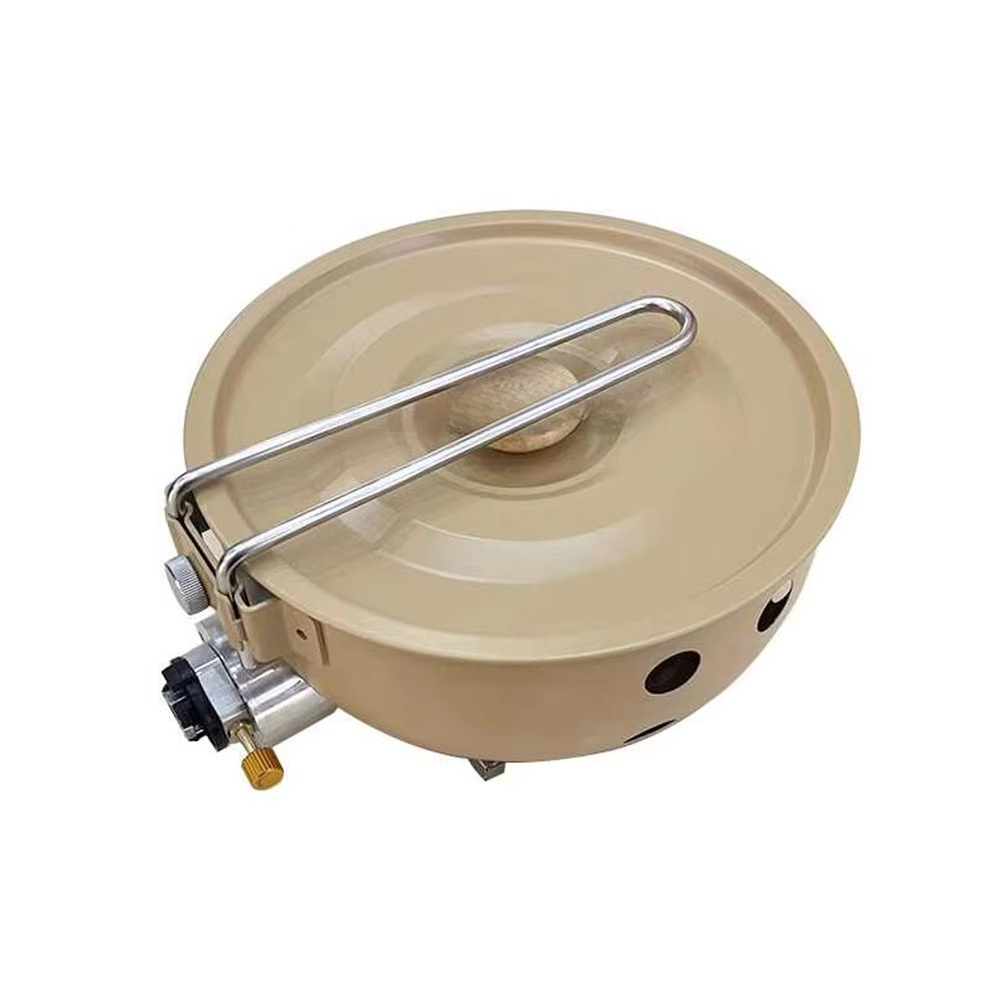 Camping Hiking Cooking - 屋外用ポータブルカセットコンロ、一体型鍋付き、キャンプやピクニックに最適な調理器具セット