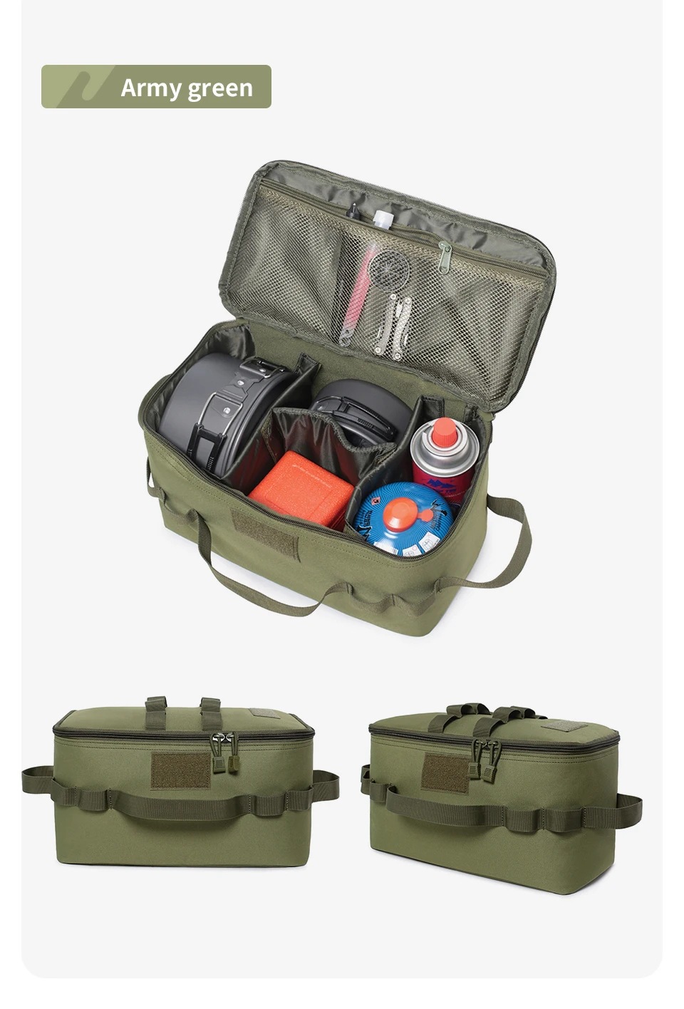 屋外キャンプ用ガスタンク収納バッグ 大容量 グラウンドネイル - Camping Cooking Organizer のレビューと価格