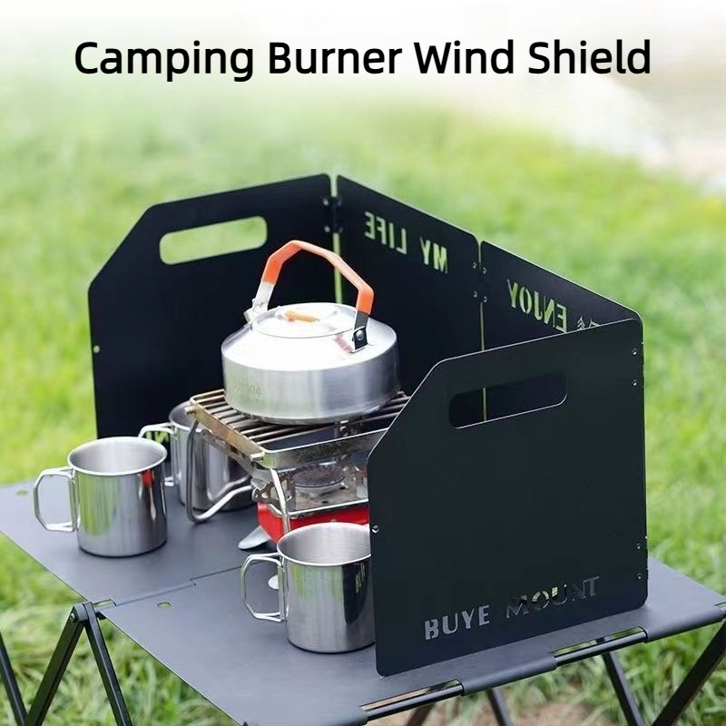 キャンプ用ストーブ風防 4つ折り風よけ ポータブル折りたたみ - Camping Hiking Cooking のレビューと価格