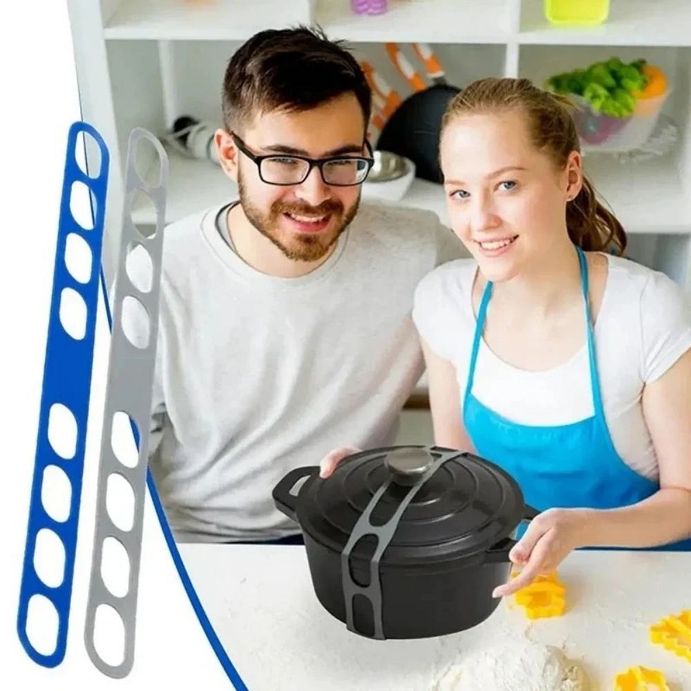 再利用可能なシリコン製伸縮性鍋蓋ホルダーストラップ、ユニバー - Camping Cooking Organizer のレビューと価格