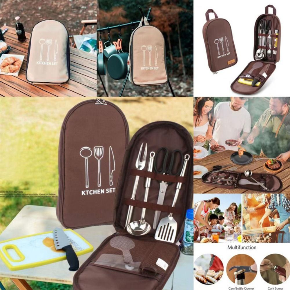 大容量のキャンプ用調理器具バッグ。食器や調理器具を収納できる - Camping Cooking Container のレビューと価格