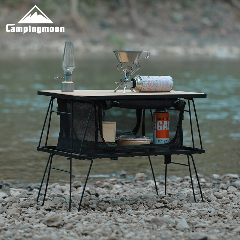 CAMPINGMOON T-230 ポータブル多機能鉄製収納 - Camping Cooking Table のレビューと価格