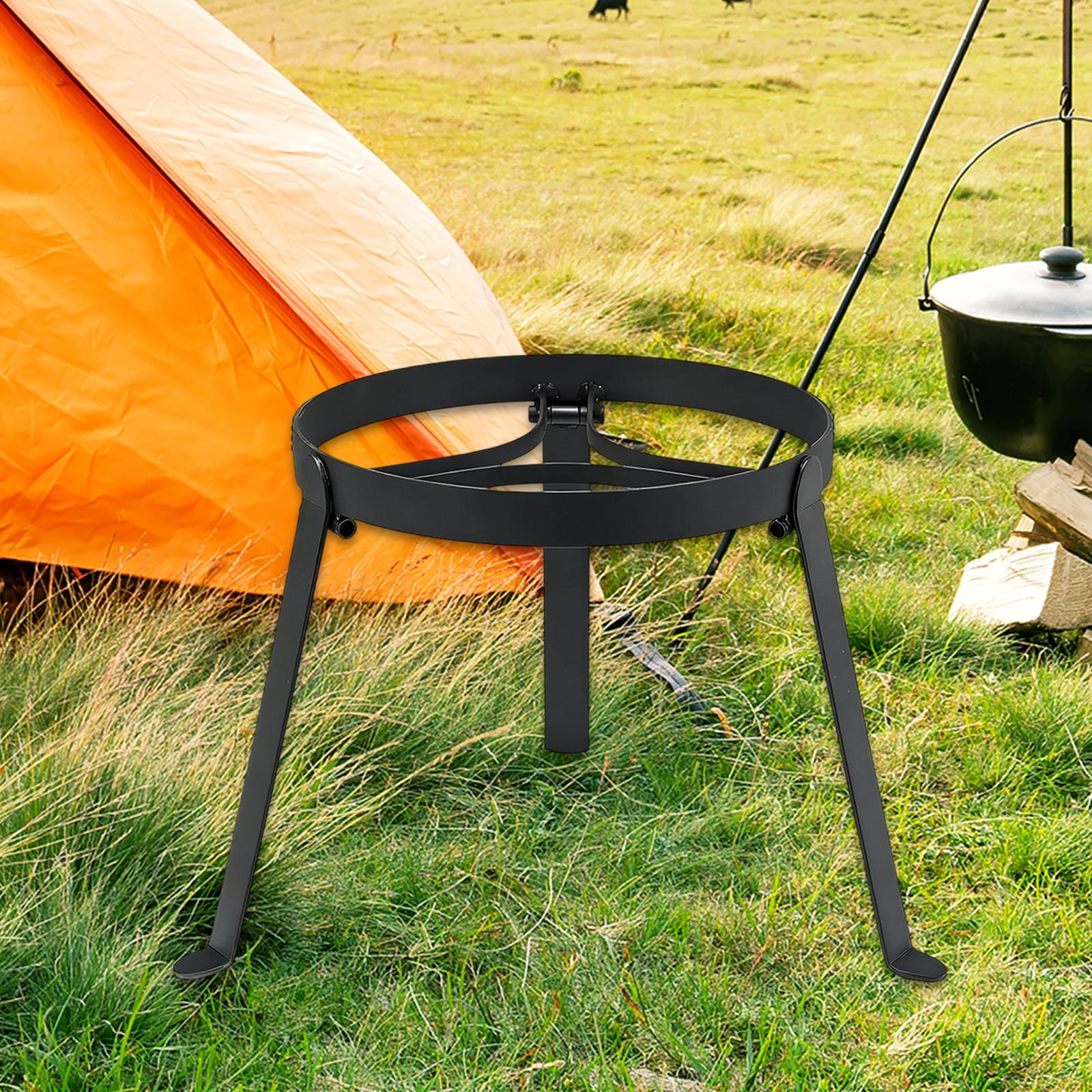 折りたたみ式キャンプファイヤー用三脚鉄製ポータブルグリルスタ - Camping Hiking Cooking のレビューと価格