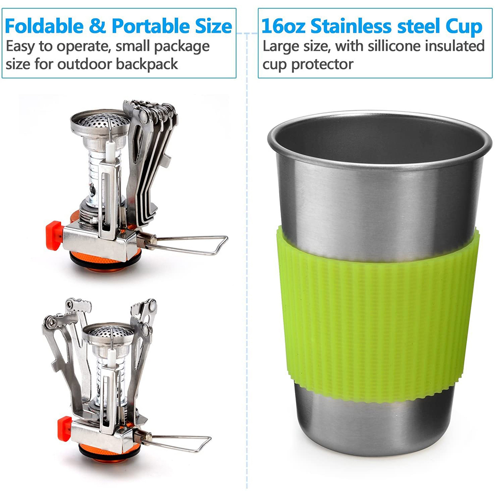 キャンプ調理器具キット ストーブ付き アウトドアクッキングセ - Camping Cooking Organizer のレビューと価格